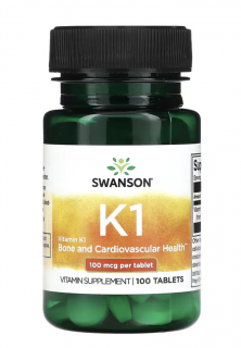 Swanson K1-vitamin, 100 mcg, 100 tabletta  Étrend-kiegészítő