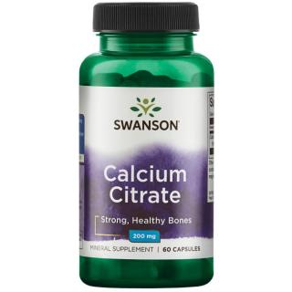 Swanson kalcium-citrát (kalcium-citrát), 200 mg, 60 kapszula / sérült csomagolás