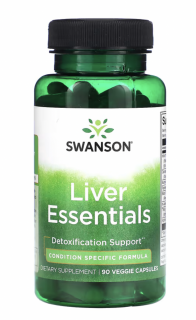 Swanson Liver Essentials, májtámogatás, 90 gyógynövény kapszula  Étrend-kiegészítő