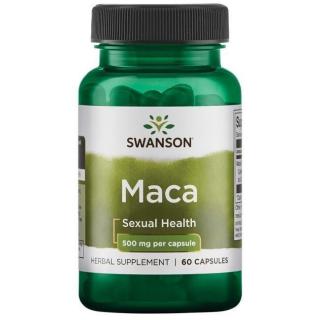 Swanson Maca kivonat (perui vízitorma), 500 mg, 60 növényi kapszula