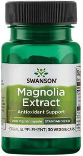 Swanson Magnólia kivonat, 200 mg, 30 növényes kapszula