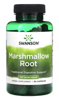 Swanson Marshmallow Root - emésztést segítő, 500 mg, 90 növényi kapszula  Étrend-kiegészítő