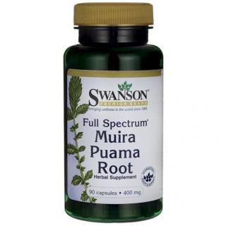 Swanson Muira Puama - gyökér, 400 mg, 90 kapszula