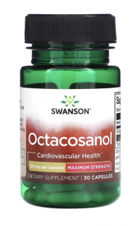 Swanson Osctacosanol, Maximum Strength, 20 mg, 30 kapszula  Étrend-kiegészítő