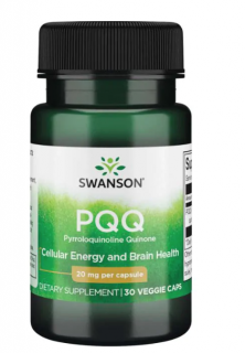 Swanson PQQ Pyrroloquinoline Quinone, 20 mg, 30 növényes kapszula