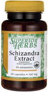 Swanson Schizandra kivonat (kínai klánpor kivonat), 500 mg, 60 kapszula