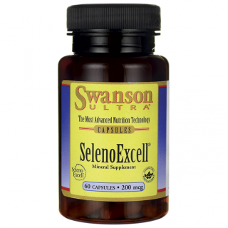 Swanson SelenoExcell®, szerves szelén, 200 mcg, 60 kapszula
