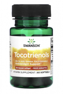 Swanson Tocotrienols, 50 mg, 60 kapszula  Étrend-kiegészítő