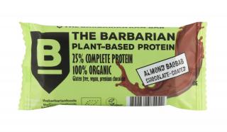 The Barbarian Protein Bar organikus csokoládé bevonatú mandula és baobab, 68 g  Protein Bar