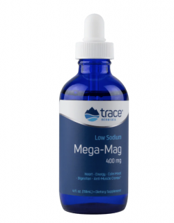 Trace Minerals Mega Mag 400 mg, Magnézium elektrolitokkal, 118 ml  Étrend-kiegészítő