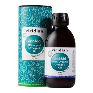 Viridian Viridikid Omega 3 Oil 200ml Organic (Organic Omega 3 olaj gyerekeknek)  *CZ-BIO-001 tanúsítvány
