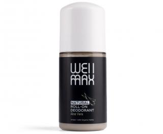 WellMax Natural roll-on dezodor, natúr roll-on dezodor, unisex, aloe vera, 50 ml  Természetes dezodor aloe vera kivonattal, alkohol és szóda mentes