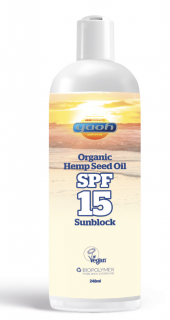 Yaoh - Fényvédő kendermagolajjal, SPF 15, 240 ml