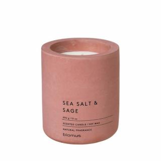 FRAGA M tenger és zsálya illatú sötét rózsaszín 11cm magas beton illatgyertya
