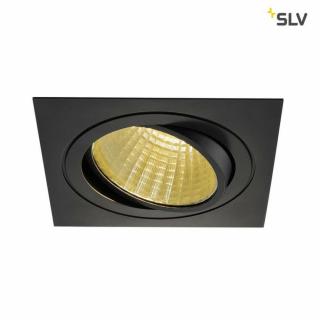 NEW TRIA 1 SET fekete 18cm 2700K 30° 29W dimmelhető mennyezeti LED spot lámpa és tápegység szett