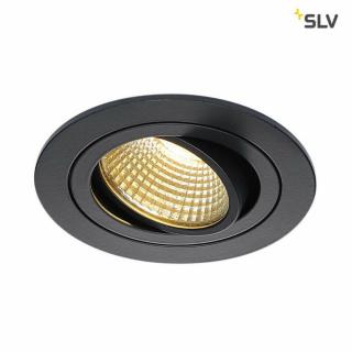 NEW TRIA 1 SET fekete 9.3cm 2700K 38° 8W állítható mennyezeti LED spot lámpa és tápegység szett