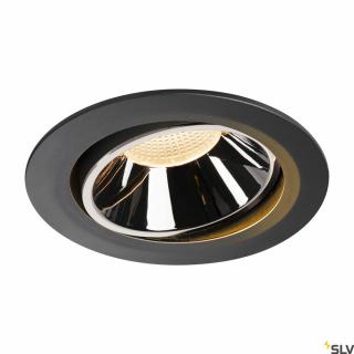 NUMINOS MOVE DL XL fekete-króm 19cm 2700K 20° 37,4W állítható süllyesztett LED spot lámpa