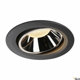 NUMINOS MOVE DL XL fekete-króm 19cm 3000K 55° 37,4W állítható süllyesztett LED spot lámpa