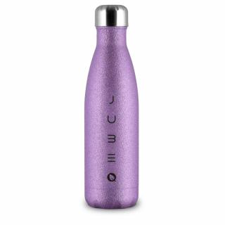 The Bottle Glitter Purple  lila csillámos 0,5l-es rozsdamentes acél hőtartó design kulacs