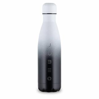 The Bottle Gradient Macho BNW  fehér-szürke-fekete színátmenetes 0,5l-es rozsdamentes acél hőtartó design kulacs