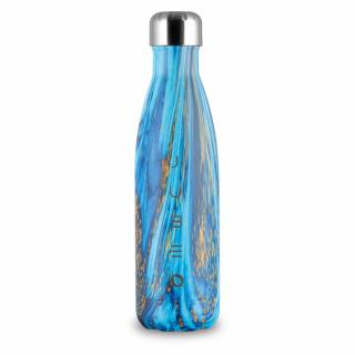 The Bottle  Lava Wood  kék-narancs fa erezetű 0,5l-es  hőtartó design kulacs