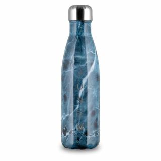 The Bottle  Ocean Chop fényes tengerkék 0,5l-es rozsdamentes acél hőtartó design kulacs