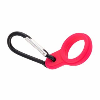 The Carabiner Pink  Black  pink-fekete  szilikon gumi palack hordozó szilikon karabiner