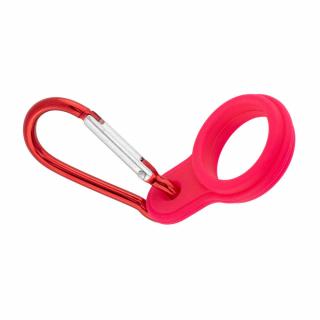 The Carabiner Pink  Red  pink-piros  szilikon gumi palack hordozó szilikon karabiner