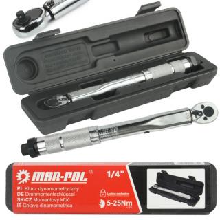 Mar-Pol Nyomatékkulcs 1/4" 5-25 Nm