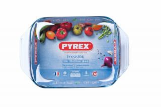 Pyrex Irrestistible Szögletes Jénai sütőtál füllel - tepsi  35cm