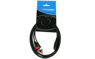 Accu-Cable 3,5 mm Jack St/2x RCA Audio cable 1,5 m