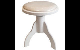 Ambiente AMB2-MWH-VWH állítható 45-60cm matt+fehér bársony zongoraszék