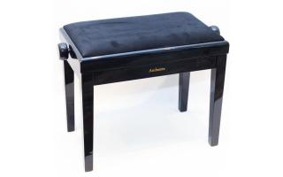 Ambiente AMB23-PBK-VBK állítható magasság 47,5X56,5 cm fekete fényes+fekete  bársony zongorapad