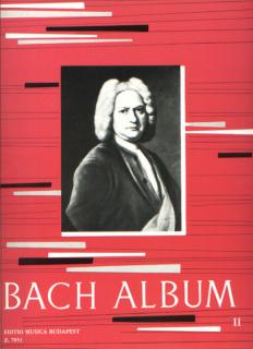 Bach, Máriássy István Johann Sebastian Album 2