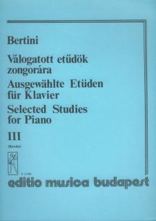 Bertini, Henri Válogatott etűdök zongorára 3