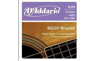 D’Addario EJ13 Custom Light 011-052 akusztikus húr szett