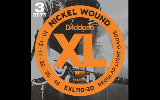 D'Addario EXL110-3D gitárhúr elektromos gitárhoz XL Nickel Round Wound 3 szett 1 csomagban