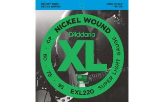 D'Addario EXL220 Nickelplated Steel Round Wound 40-95 basszusgitár húr szett