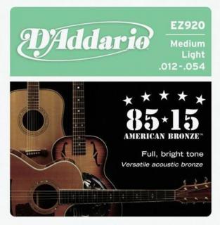 D’Addario EZ920 Medium Light 012-054 akusztikus húr szett