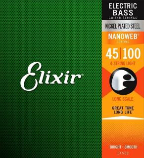 Elixir 14052 Bass NanoWeb Light/Long Scale Húrszett elektromos basszusgitárhoz