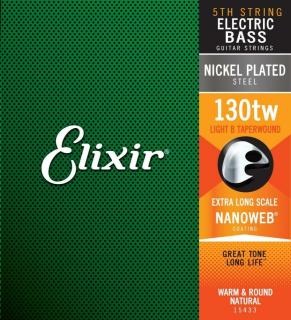 Elixir 15433 Electric Bass NanoWeb Medium XL B 130tw húr elektromos basszusgitárhoz