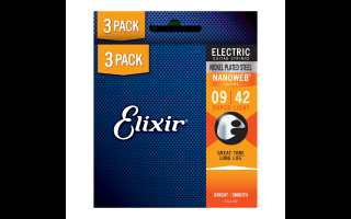 Elixir NanoWeb (16540) 9-42 Super Light 3 db-os elektromos gitárhúr szett