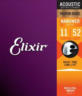 Elixir Phosphor Bronze 16027 Light 011-052 akusztikus gitárhúr szett