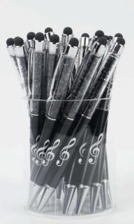 Érintőképernyőhöz használható fekete színű kristályos toll AGB2000 Zenei ajándéktárgy