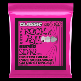 Ernie Ball 2253 Pure Nickel Super Slinky 009-042 elektromos gitárhúr szett