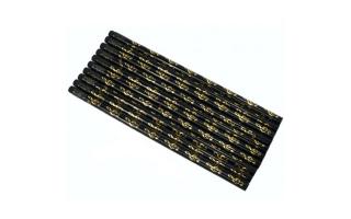 Fekete ceruza AGB1151 arany violinkulcs mintával Zenei ajándéktárgy