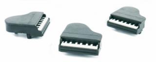 Fekete színű, zongora alakú 3D-s puzzle radír (1 db) AGE1041 Zenei ajándéktárgy