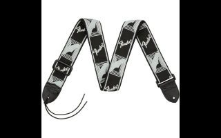 Fender® 2" Monogrammed Strap Black/Light Grey/Dark Grey heveder