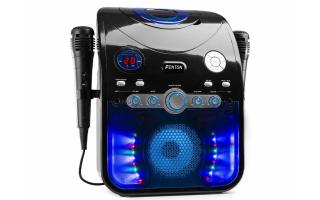 Fenton SBS20BL karaoke party hangfal (Bluetooth, USB, CD, 2x Mikrofon)