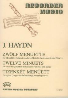 Haydn, Franz Joseph: 12 menüett furulyára (vagy más dallamhangszerre) és gitárra